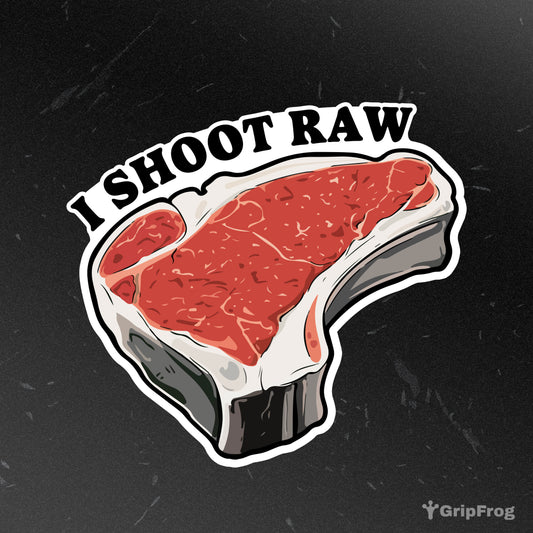 I Shoot Raw Sticker